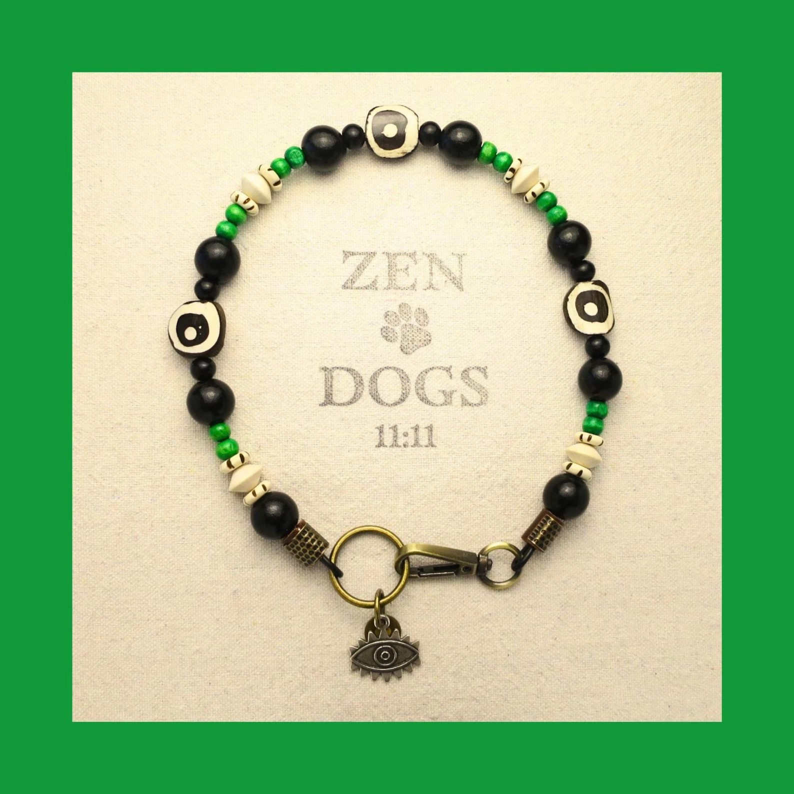All Seeing Eye Beaded Dog Necklace - Image 4