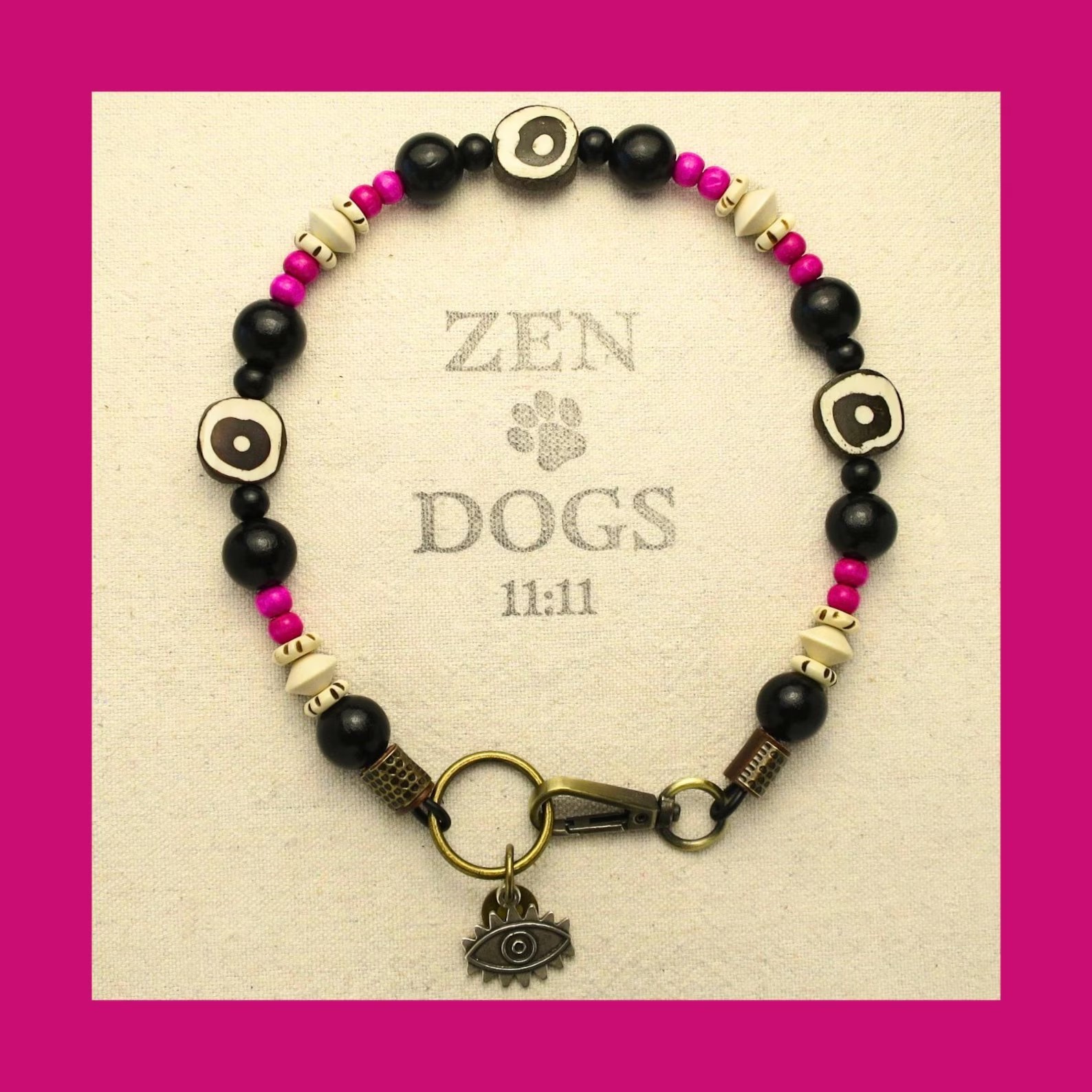 All Seeing Eye Beaded Dog Necklace - Image 2