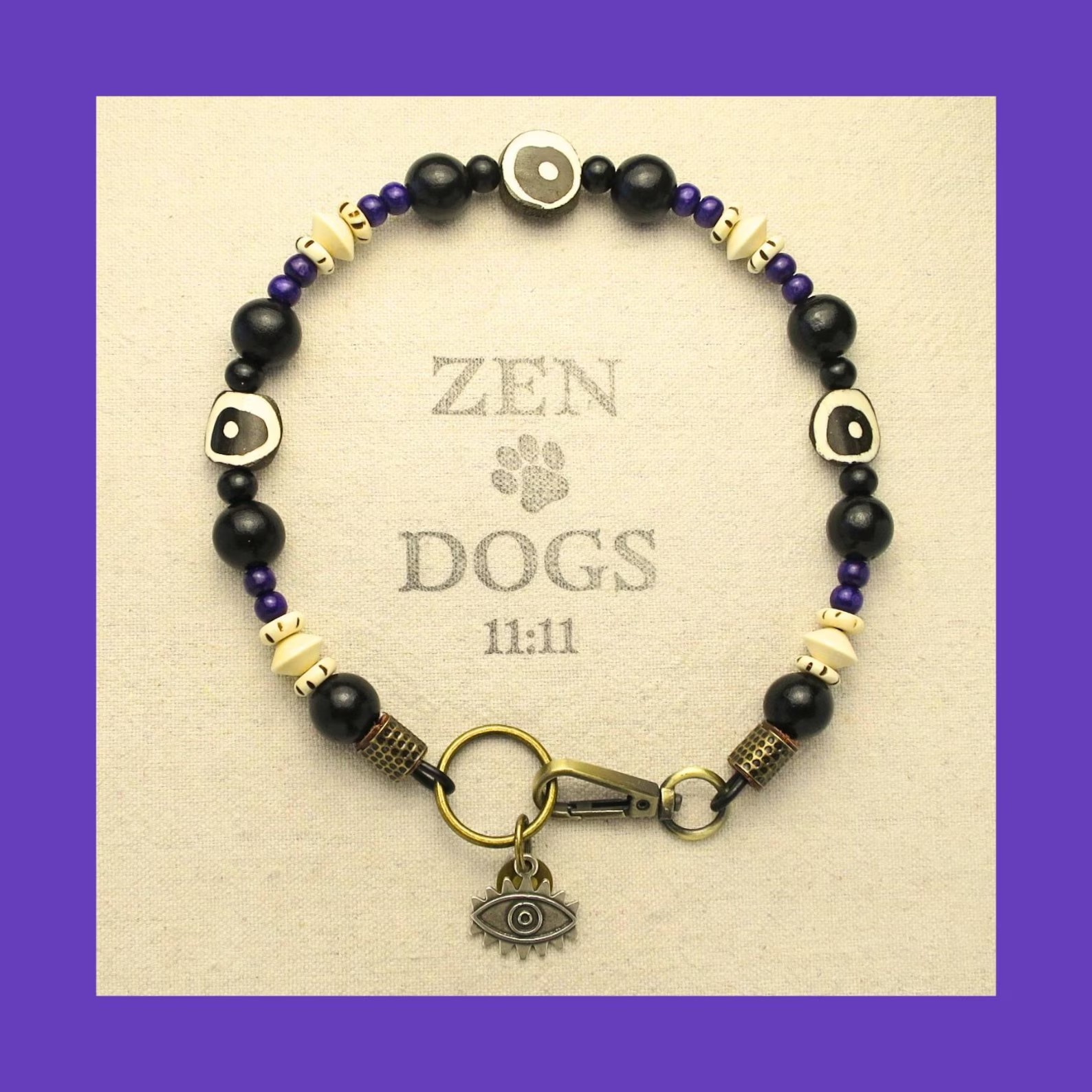 All Seeing Eye Beaded Dog Necklace - Image 7