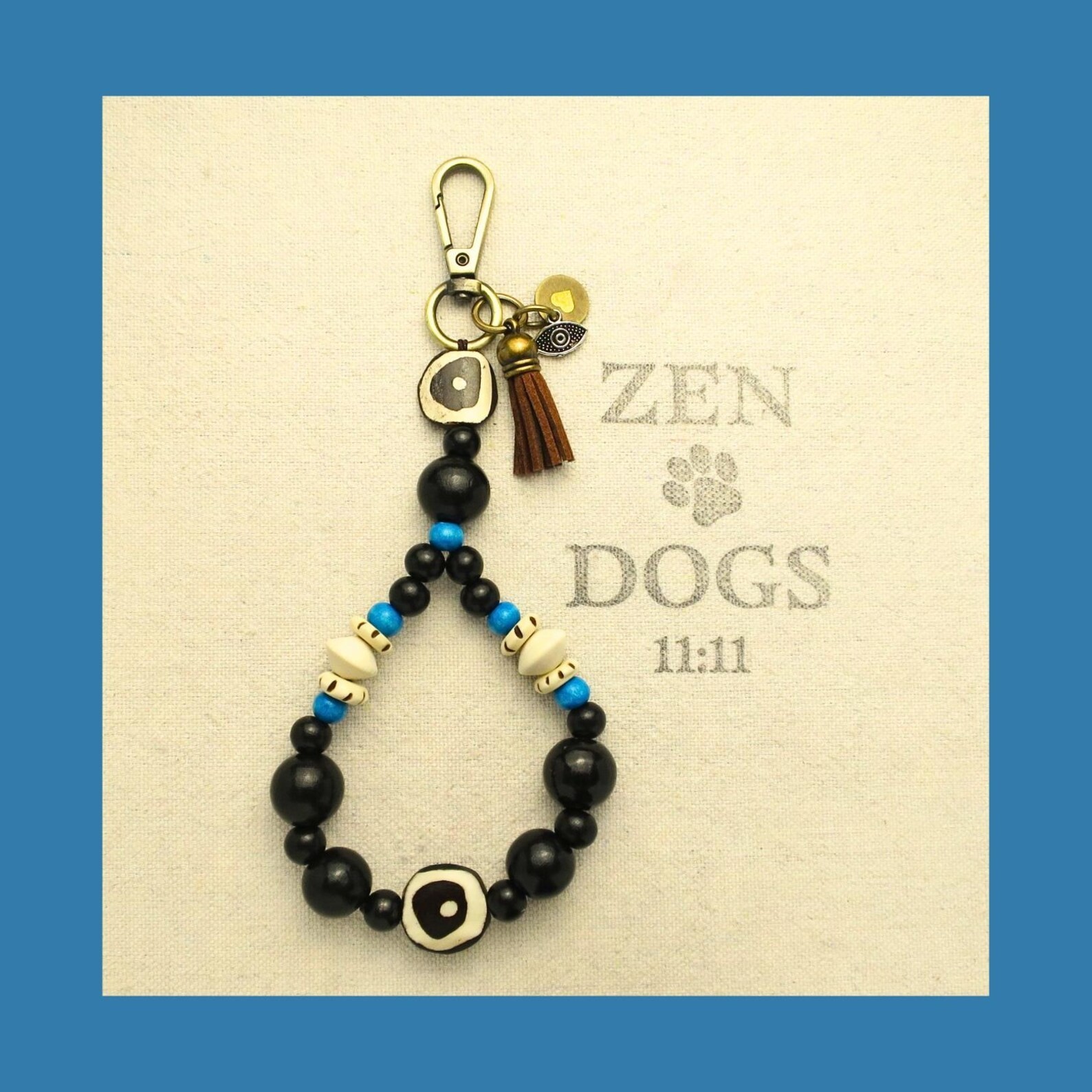 All Seeing Eye Beaded Wristlet Keychain