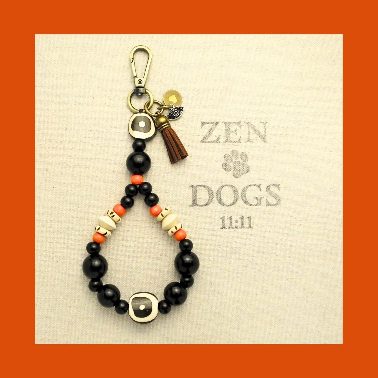 All Seeing Eye Beaded Wristlet Keychain - Image 4