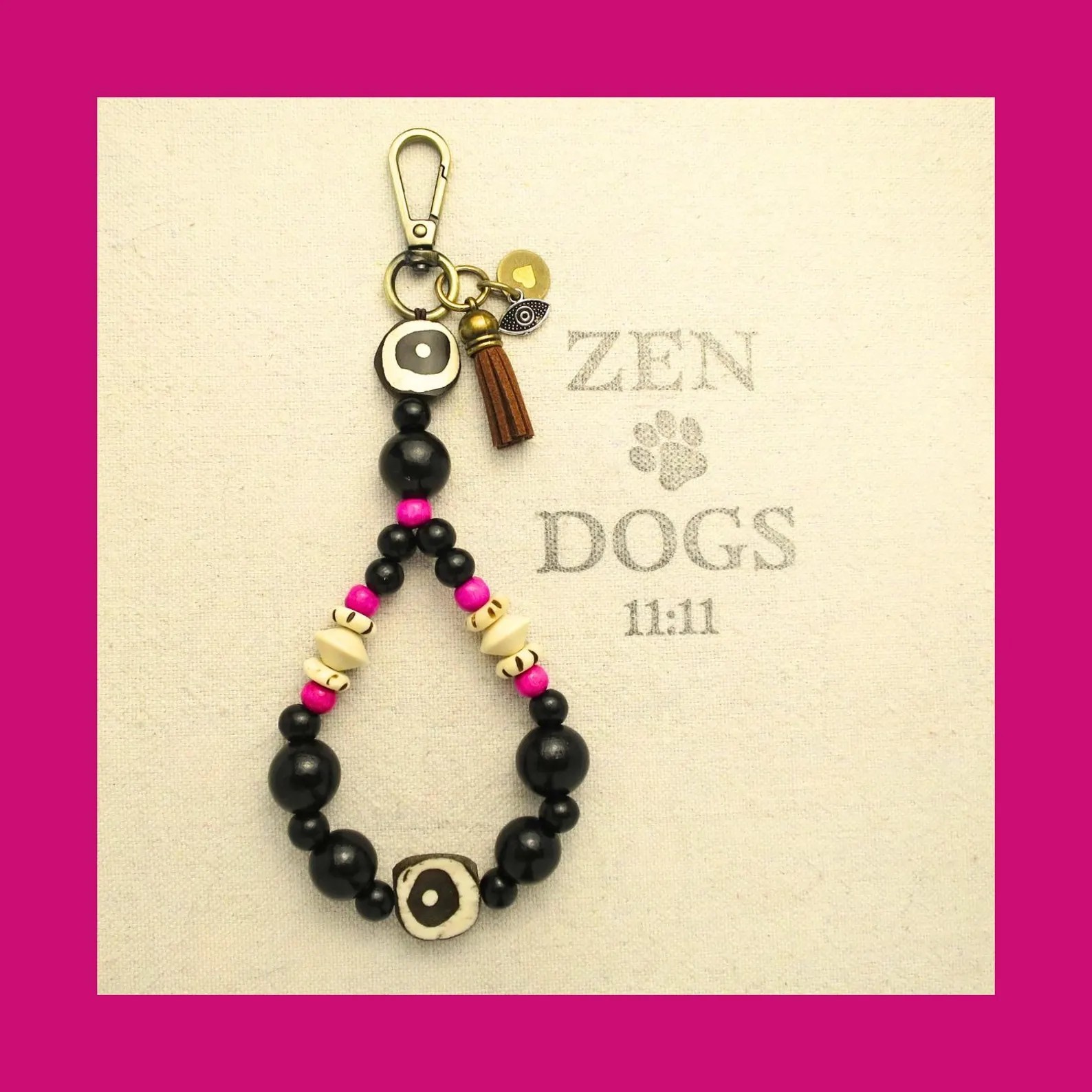 All Seeing Eye Beaded Wristlet Keychain - Image 2