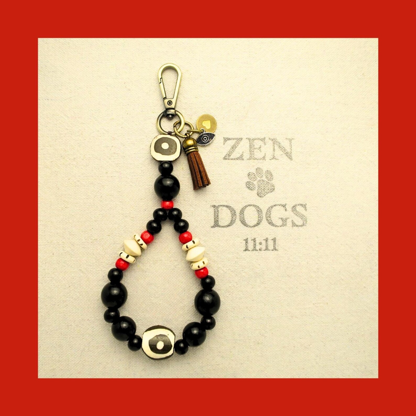 All Seeing Eye Beaded Wristlet Keychain - Image 5