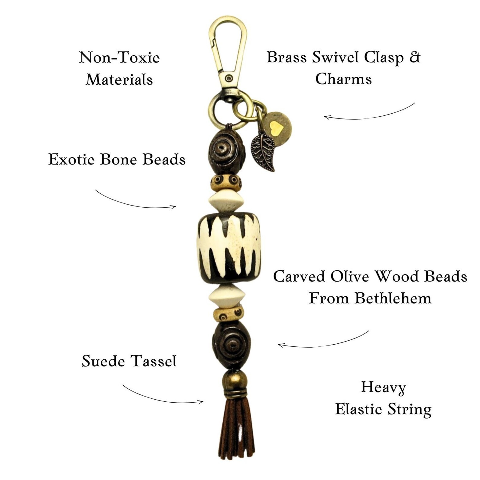 Balance Dangle Beaded Keychain - Image 3