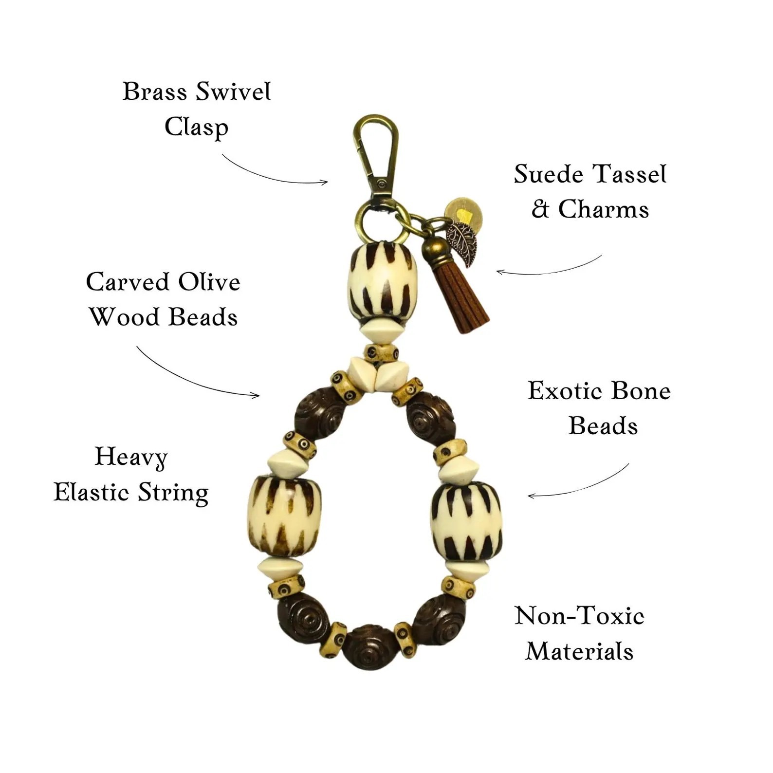 Balance Wristlet Beaded Keychain - Image 3