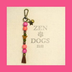 Buddha's Butterfly Dangle Beaded Keychain