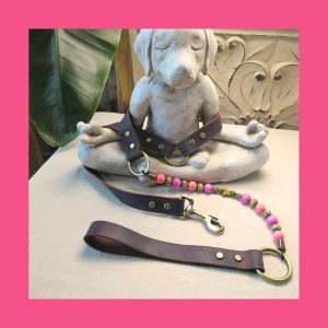 Buddha's Butterfly Beaded Dog Leash