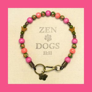 Buddha's Butterfly Beaded Dog Necklace