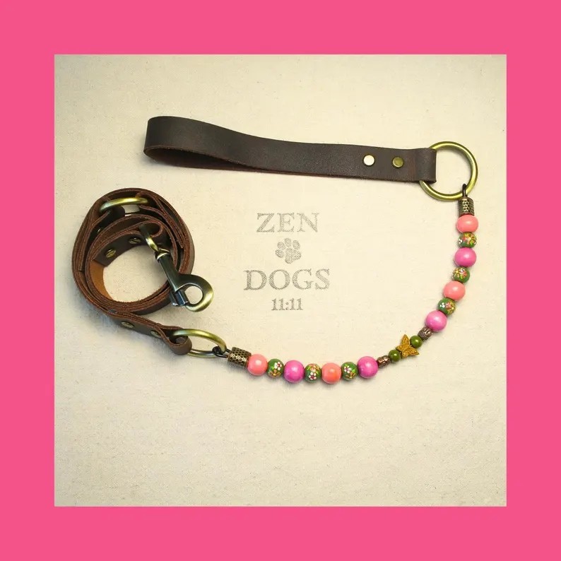 Buddha's Butterfly Beaded Dog Leash - Image 4