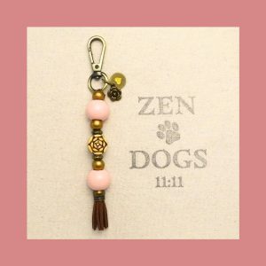 Cupid's Rose Dangle Beaded Keychain