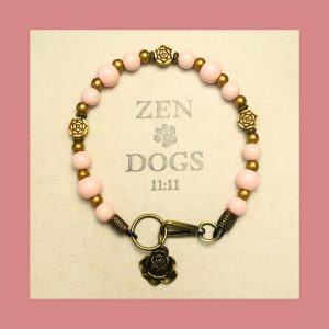 Cupid's Rose Beaded Dog Necklace