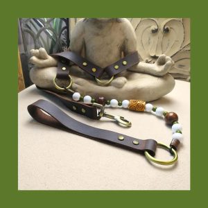Nirvana Beaded Leather Dog Leash