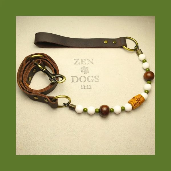 Nirvana Beaded Leather Dog Leash - Image 4